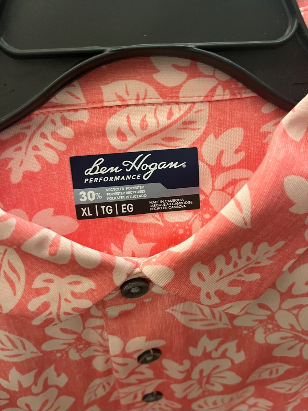 Hogan Coral and White Floral Polo